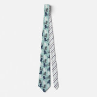 Adirondack Chairs Pattern Navy Blue and Aqua