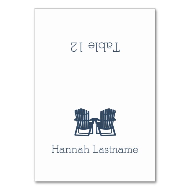 Adirondack Chairs Seating Card (Front)