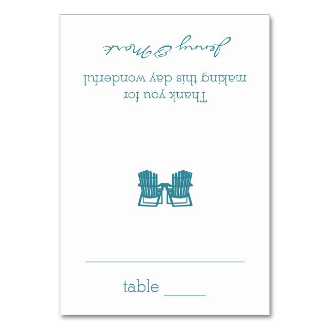 Adirondack Chairs Seating Card (Front)