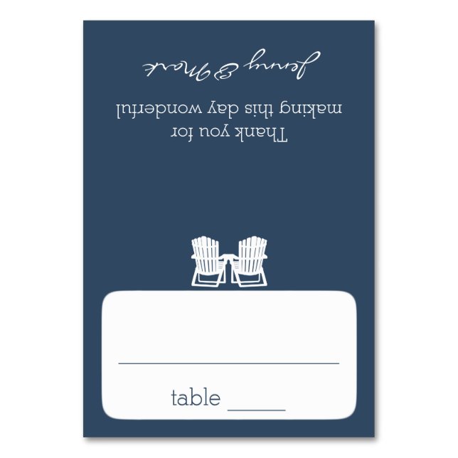Adirondack Chairs Seating Card (Front)