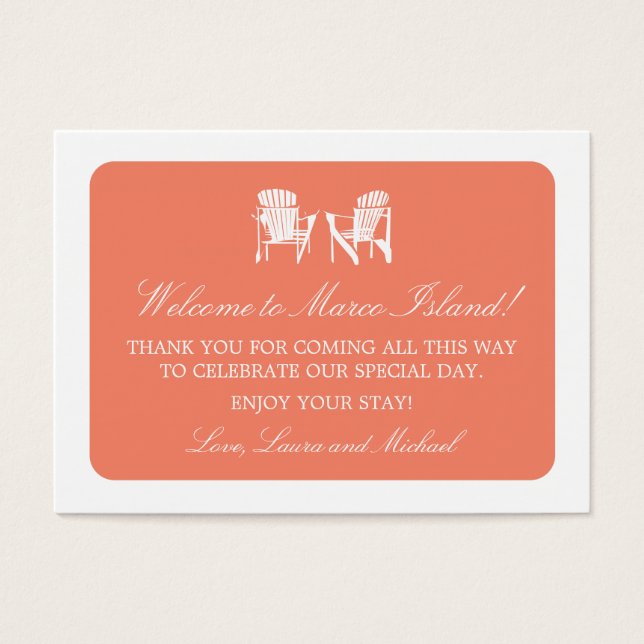 Adirondack Chairs | Wedding Favour Tag (Front)