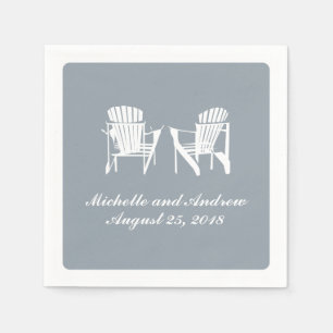 Adirondack Chairs Wedding Napkin