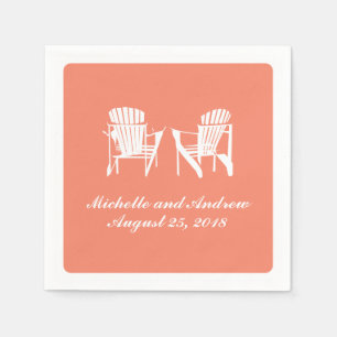 Adirondack Chairs   Wedding Napkin