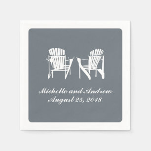 Adirondack Chairs Wedding Napkin