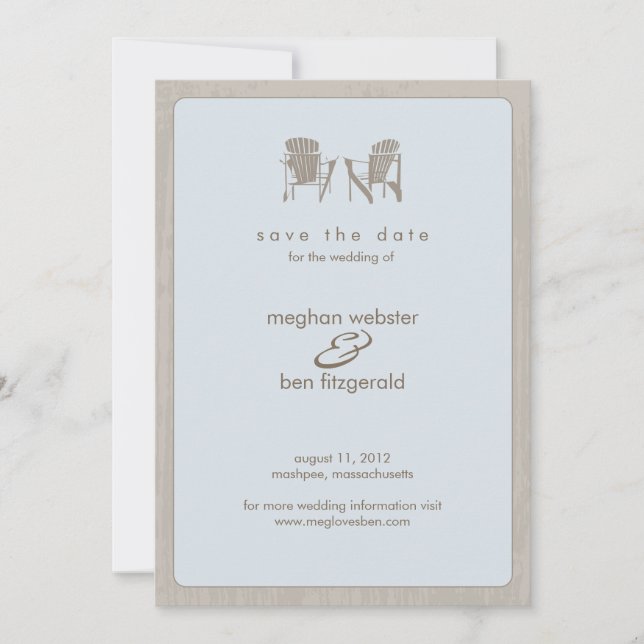 Adirondack Chairs Wedding Save the Date (Front)
