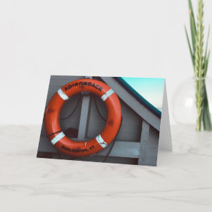 adirondack ferry lifesaver holiday card