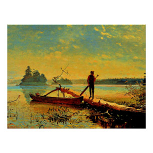Adirondack Lake by Winslow Homer Poster