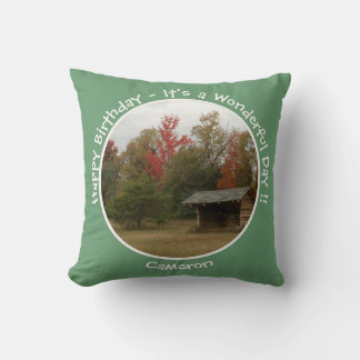 Adirondack Lean-to in Autumn Birthday Party Items Cushion