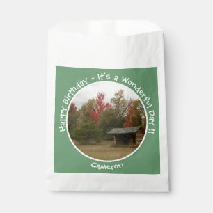 Adirondack Lean-to in Autumn Birthday Party Items Favour Bag