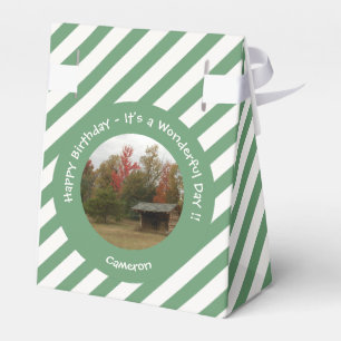 Adirondack Lean-to in Autumn Birthday Party Items Favour Box