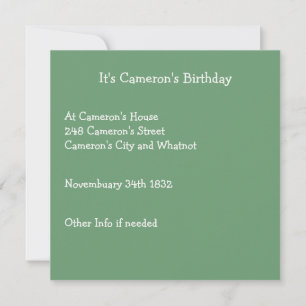 Adirondack Lean-to in Autumn Birthday Party Items Invitation