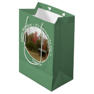 Adirondack Lean-to in Autumn Birthday Party Items Medium Gift Bag