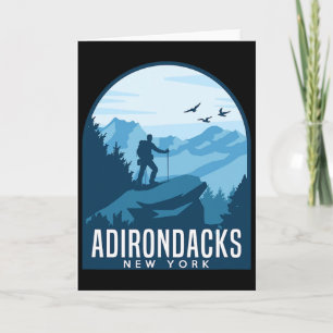 Adirondack Mountain Climbing Hiking Mountaineer Ad Card