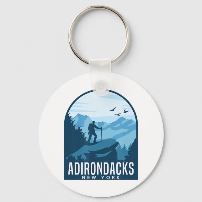 Adirondack Mountain Climbing Hiking Mountaineer Ad Key Ring (Front)