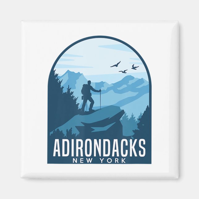 Adirondack Mountain Climbing Hiking Mountaineer Ad Magnet (Front)