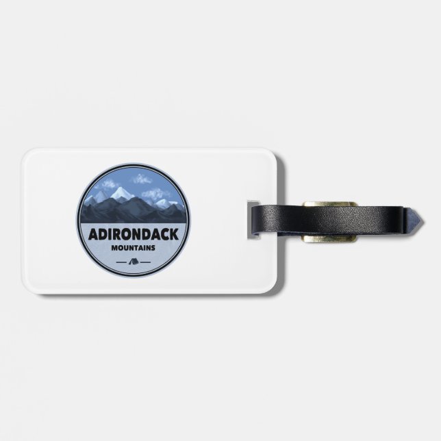 Adirondack Mountains New York Camping Luggage Tag (Back Horizontal)