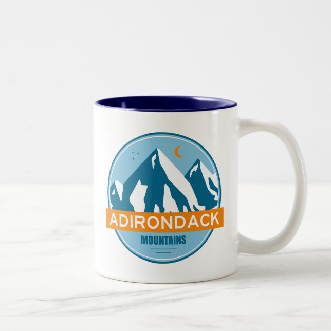 Adirondack Mountains New York Two-Tone Coffee Mug (Right)