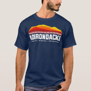 Adirondack Mountains New York White Type T-Shirt