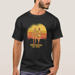 Adirondack Mountains Park Hiking Couple Sunset Adi T-Shirt