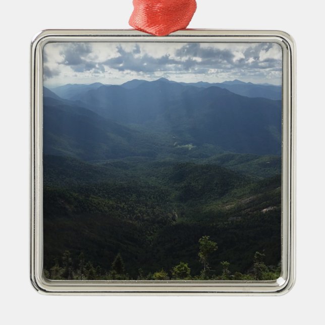 Adirondack Range from Giant Mountain Metal Tree Decoration (Front)