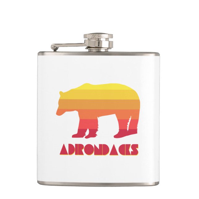 Adirondacks Bear Hip Flask (Front)