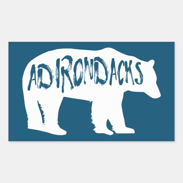 Adirondacks Bear Rectangular Sticker (Front)