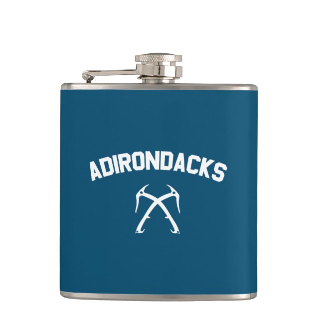 Adirondacks Ice Climbing Hip Flask (Front)