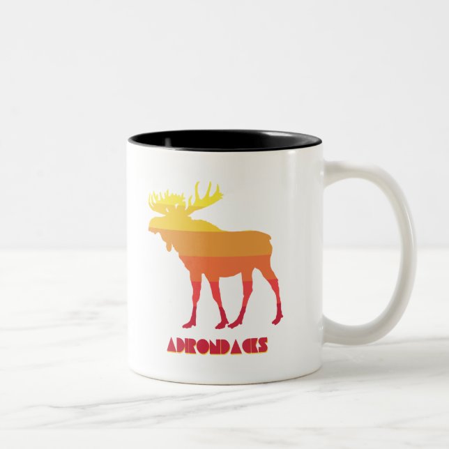 Adirondacks Moose Two-Tone Coffee Mug (Right)