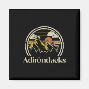 Adirondacks Mountains New York Vintage Hiking Camp Magnet
