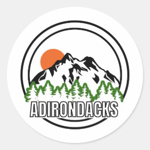 Adirondacks New York Classic Round Sticker
