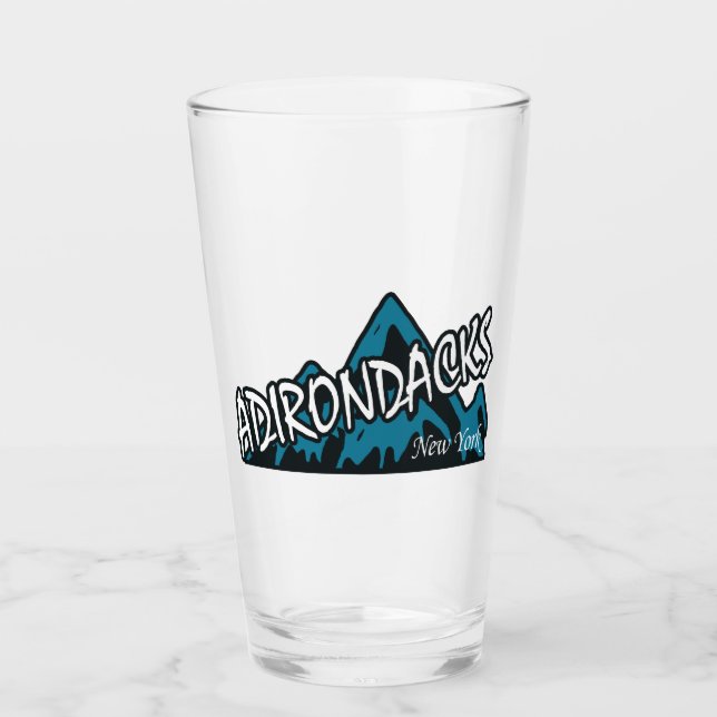 Adirondacks New York Mountains Glass (Front)