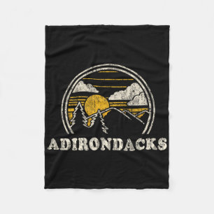 Adirondacks New York Ny T Shirt Vintage Hiking Mou Fleece Blanket