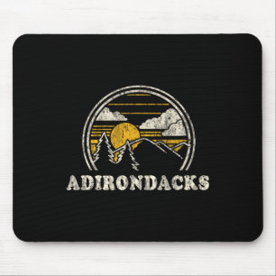 Adirondacks New York Ny T Shirt Vintage Hiking Mou Mouse Pad
