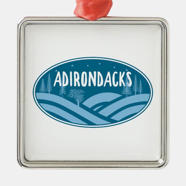 Adirondacks New York Outdoors Metal Ornament (Front)