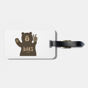 Adirondacks Peace Bear Luggage Tag