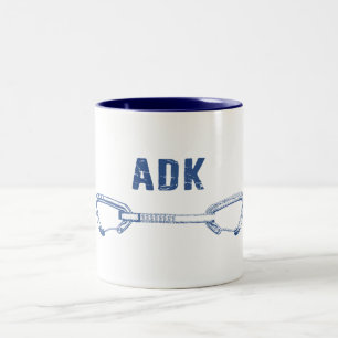 Adirondacks Rock Climbing Quickdraw Two-Tone Coffee Mug