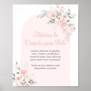 Adivina la comida para Bebé Baby Shower Girl Poster