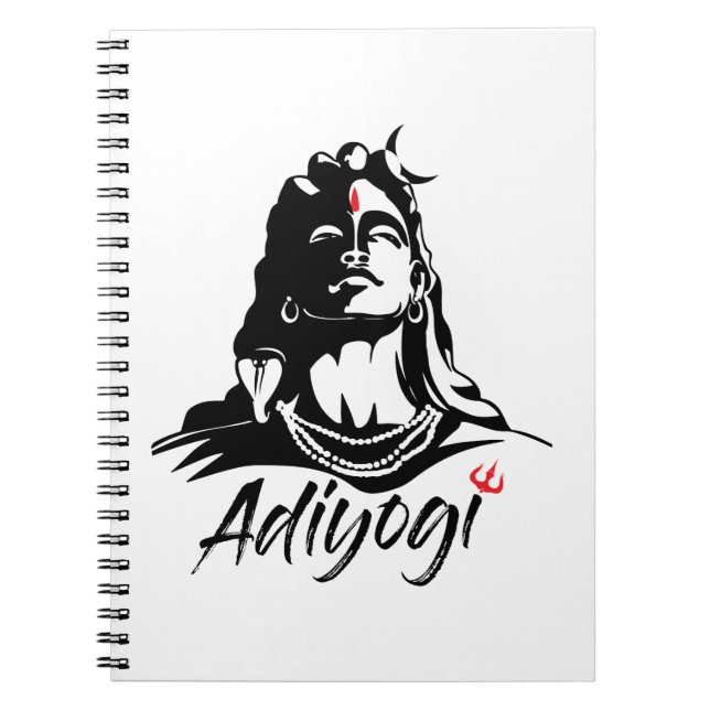 Adiyogi or Adhi Yogi Shiva Mahadev Aum Hindu Notebook (Front)