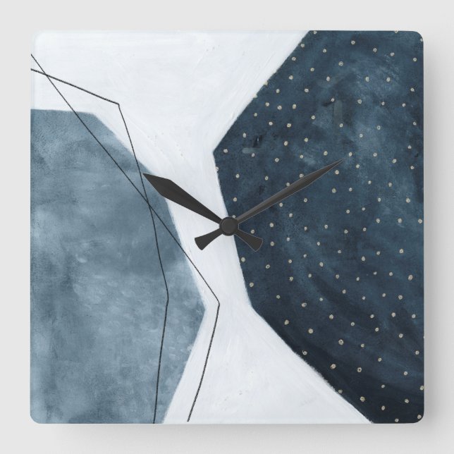Adjacent Abstraction Square Wall Clock (Front)
