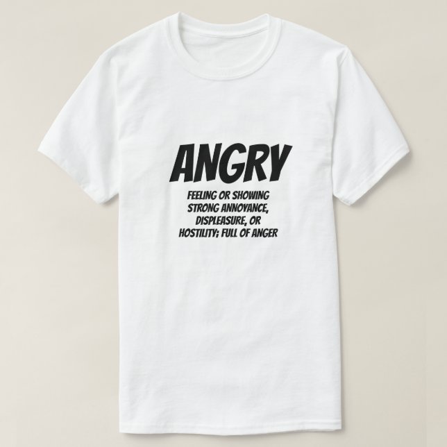 Adjective: Angry T-Shirt (Design Front)