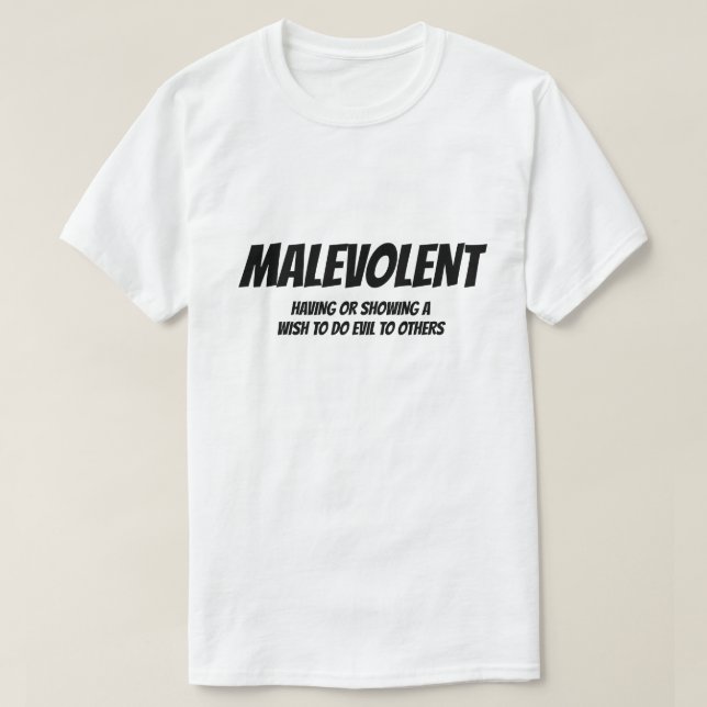 Adjective: Malevolent T-Shirt (Design Front)