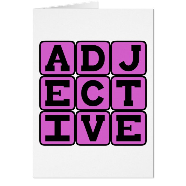 Adjective, Part of Speech (Front)