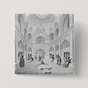 Adji Seid Hussein Bazaar, in Kashan, from 'Voyage 15 Cm Square Badge