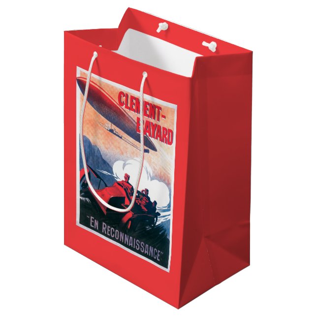 Adjudant Vincenot WWI Airship Promotional Poster Medium Gift Bag (Front Angled)