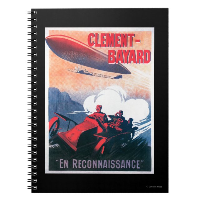 Adjudant Vincenot WWI Airship Promotional Poster Notebook (Front)
