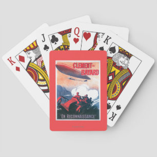 Adjudant Vincenot WWI Airship Promotional Poster Playing Cards