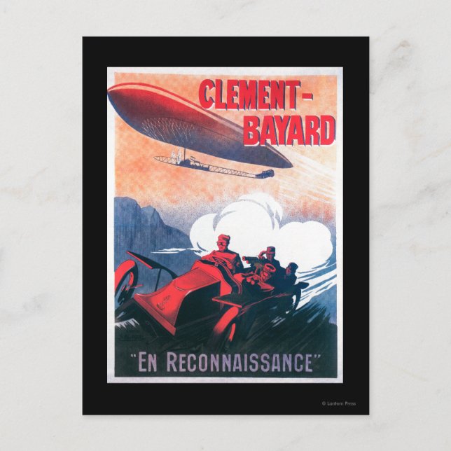 Adjudant Vincenot WWI Airship Promotional Poster Postcard (Front)