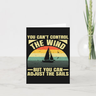 Adjust The Sails Sailing Boating Captain Boat Pont Card