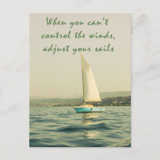 Adjust your sails postcard