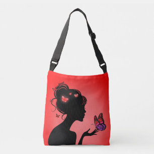 Adjustable bag The woman butterflies